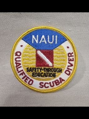 NAUI Qualified Scuba Diver Patch - Yellow, Blue, Red